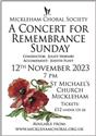 A Concert for Remembrance Sunday at St Michael's Church 12th November 2023